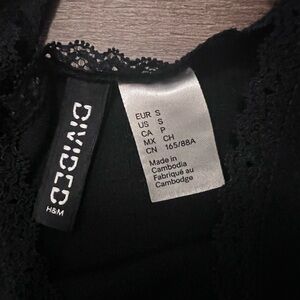 H&M Divided Black Lace Blouse